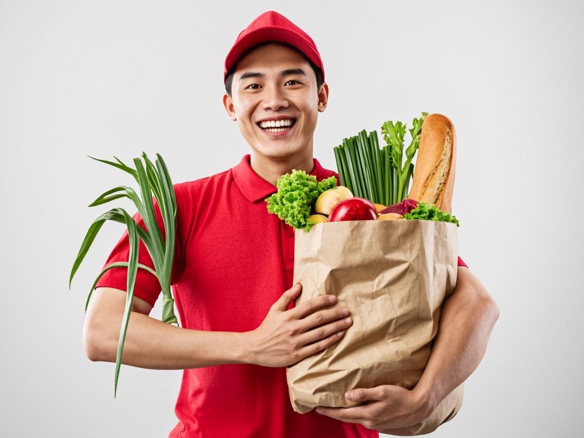 Курьер с продуктами